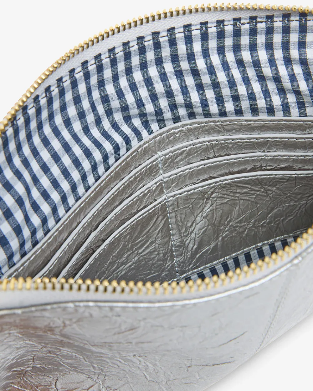 ELMS+KING Bowery Wallet - Silver Crinkle