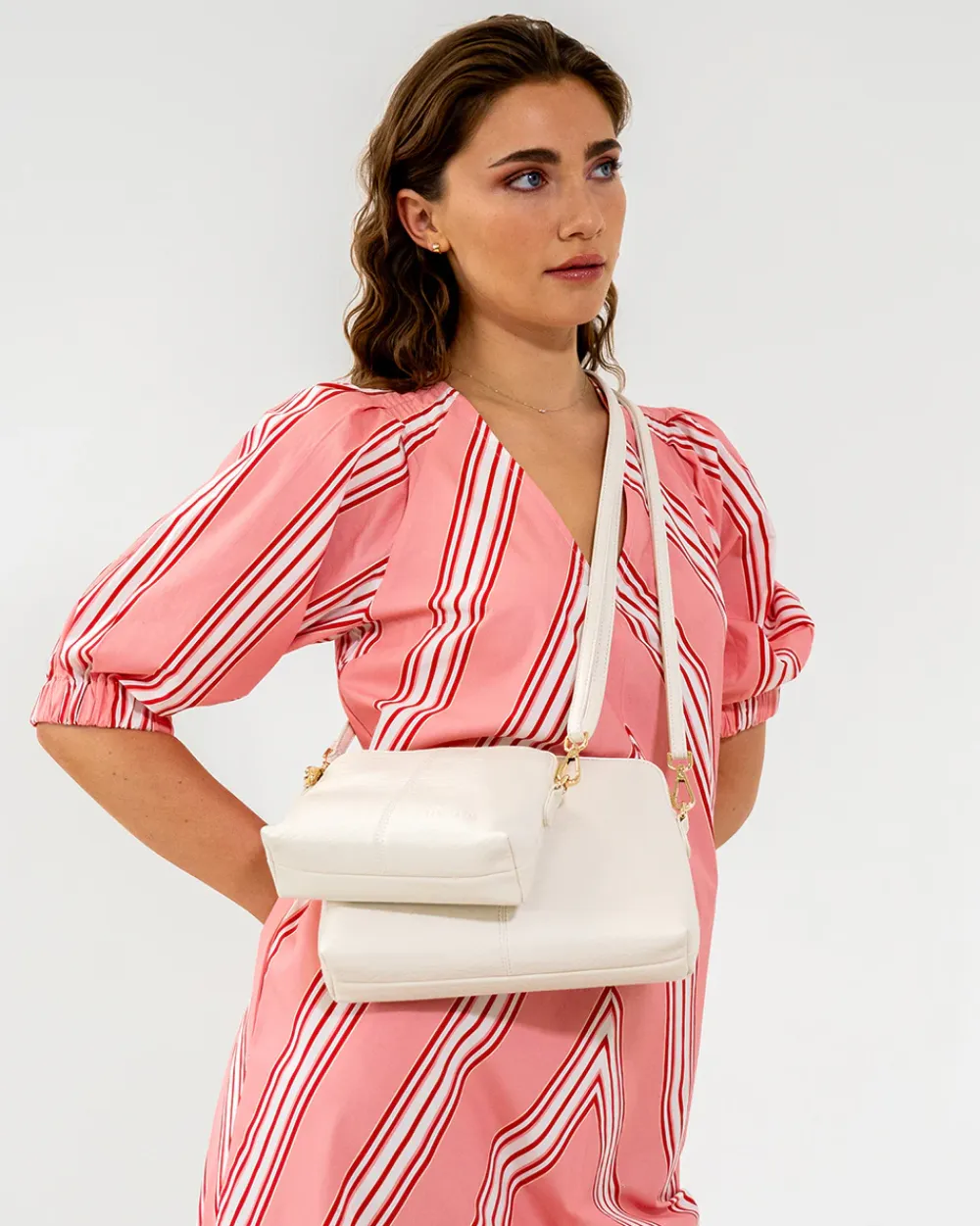 ELMS+KING Burbank Crossbody Large - Chalk