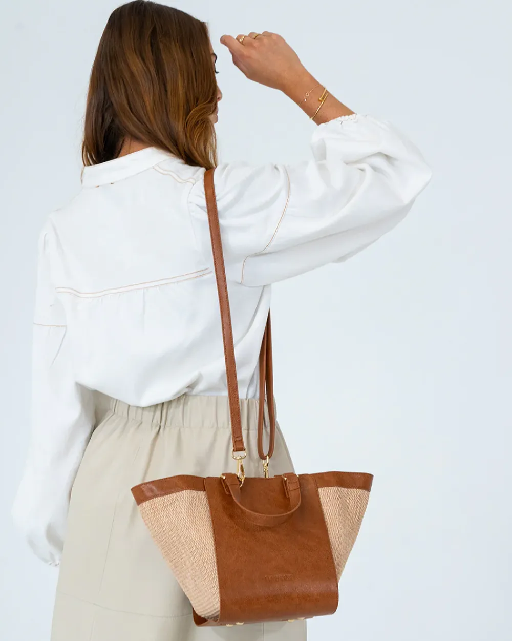 ELMS+KING Carnegie Tote - Tan Weave