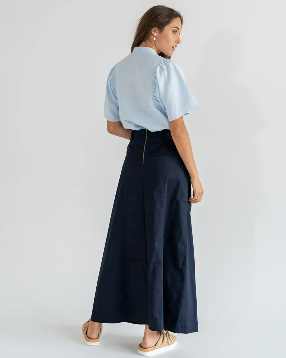ELMS+KING Hudson Maxi Skirt - Navy
