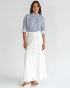 ELMS+KING Hudson Maxi Skirt - White