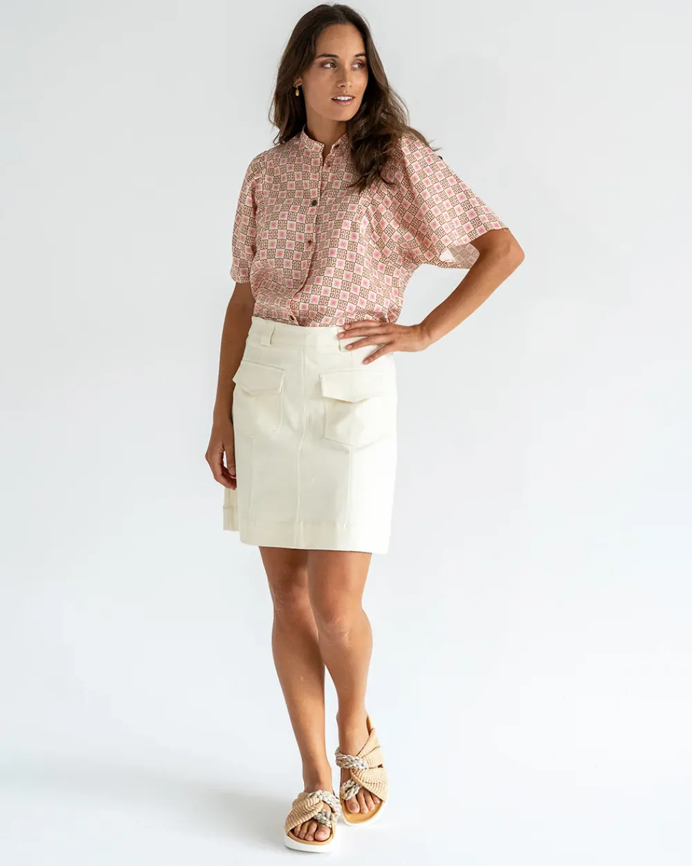 ELMS+KING Lincoln Mini Skirt - Vanilla
