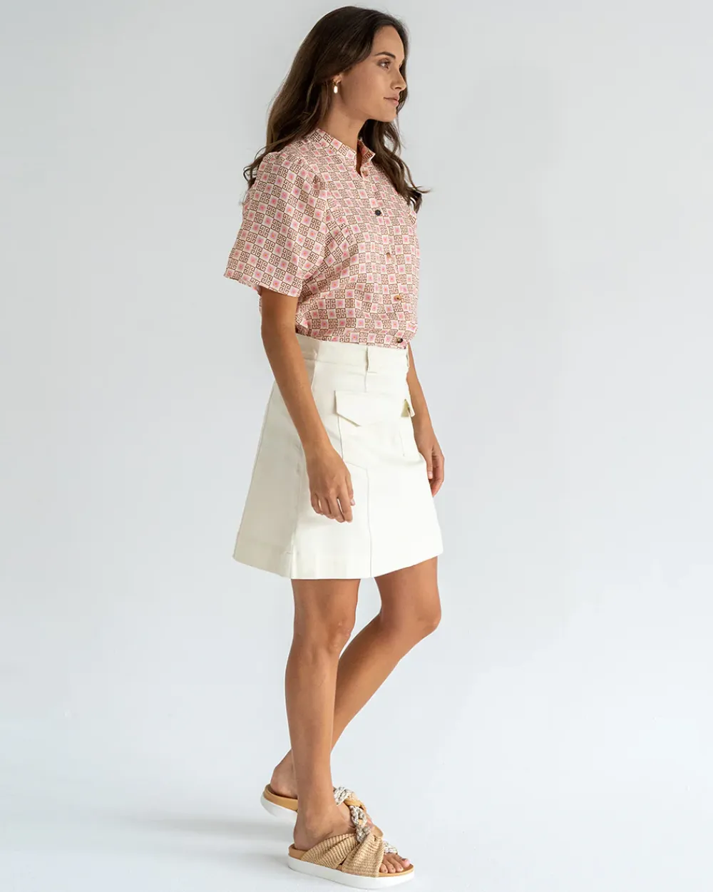 ELMS+KING Lincoln Mini Skirt - Vanilla