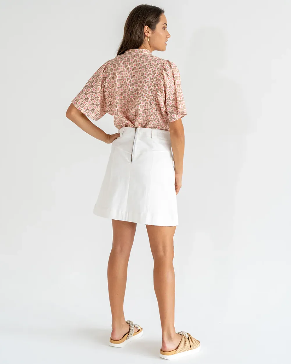 ELMS+KING Lincoln Mini Skirt - White