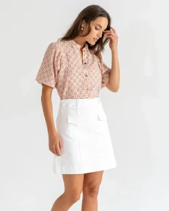 ELMS+KING Lincoln Mini Skirt - White