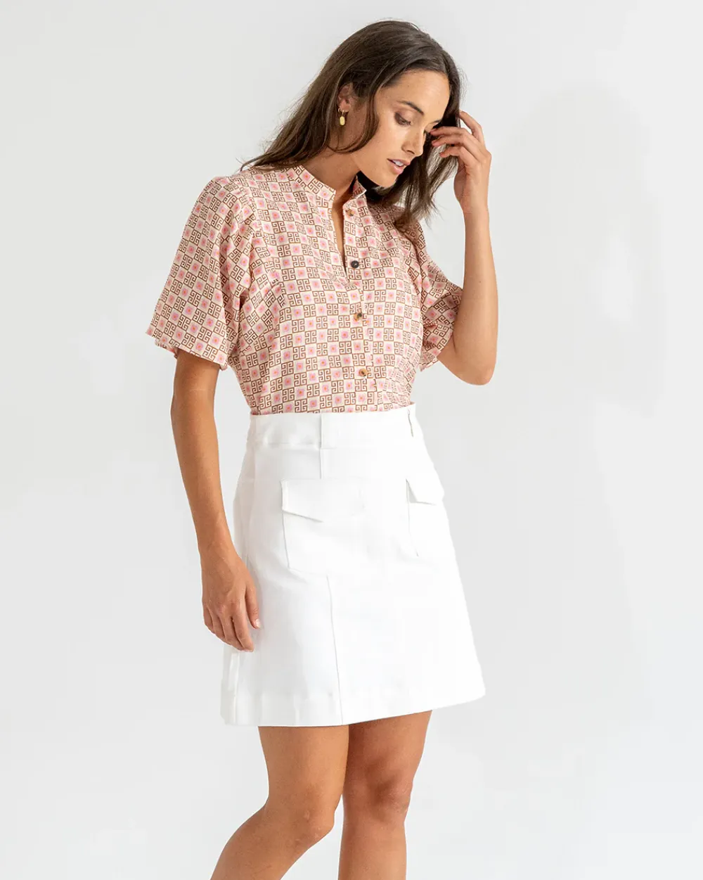 ELMS+KING Lincoln Mini Skirt - White