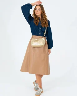 ELMS+KING Monty Bag - Light Gold Crinkle