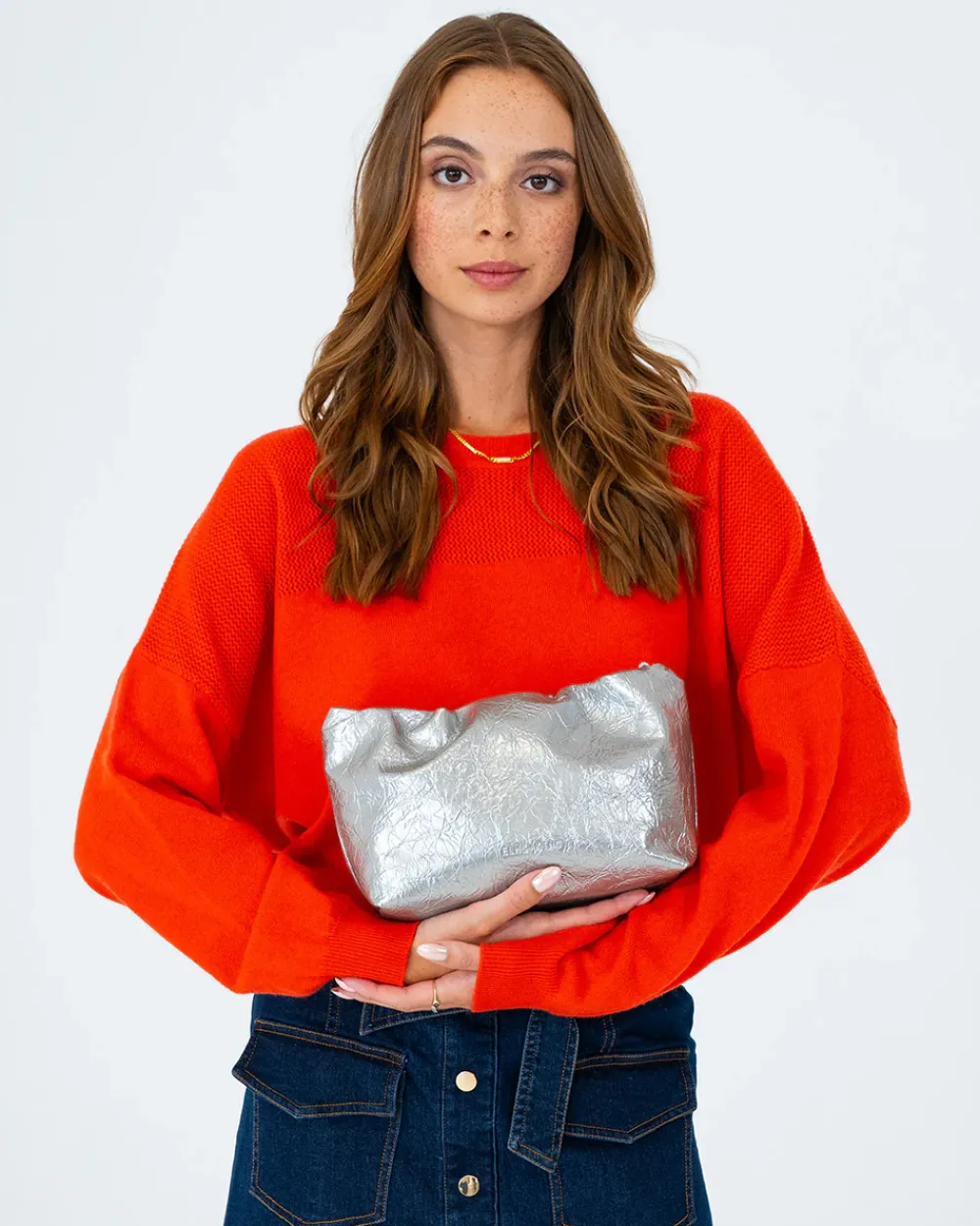ELMS+KING Monty Bag - Silver Crinkle
