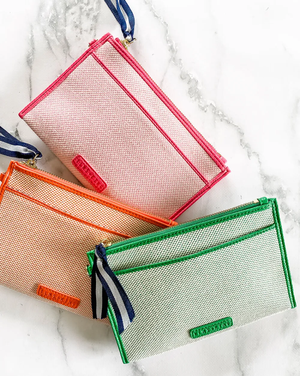ELMS+KING New York Coin Purse - Orange w/Canvas