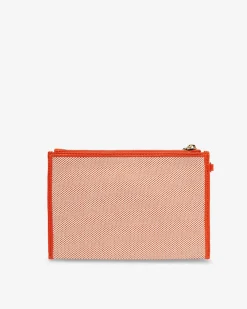 ELMS+KING New York Coin Purse - Orange w/Canvas