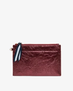 ELMS+KING New York Coin Purse - Plum Crinkle