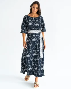 ELMS+KING Whitehaven Blouse - Navy Palm