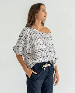 ELMS+KING Whitehaven Blouse - White Palm